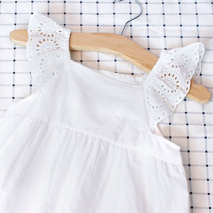 summer girl baby baby hundred day clothing embroidered lace cotton triangle romper skirt