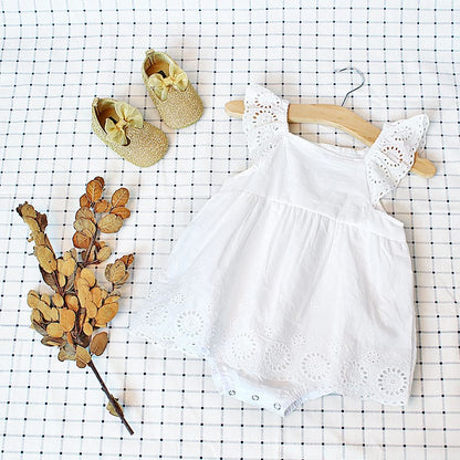 summer girl baby baby hundred day clothing embroidered lace cotton triangle romper skirt
