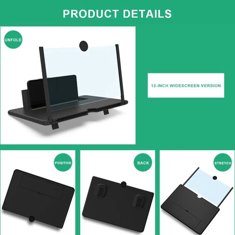 3D HD Mobile Phone Adjustable Stand With Screen Amplifier