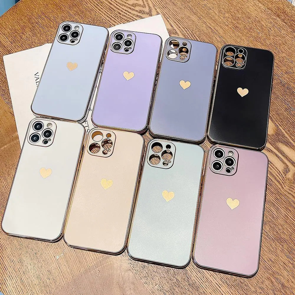 Electroplated Phone Heart Case