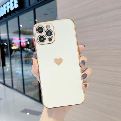 Electroplated Phone Heart Case