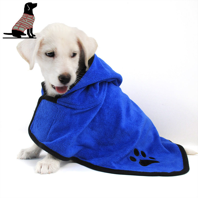 Factory direct new pet super absorbent towel dog bathrobe cat bath towel pet supplies custom