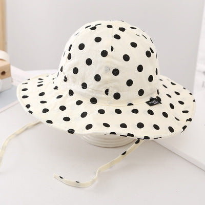 Spring and autumn children's fisherman hat summer shade 2--6 years old male 3-10 years old female big eaves Korean baby pot hat